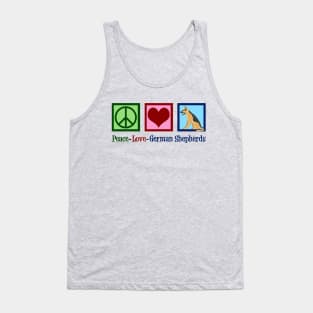 Peace Love German Shepherds Tank Top